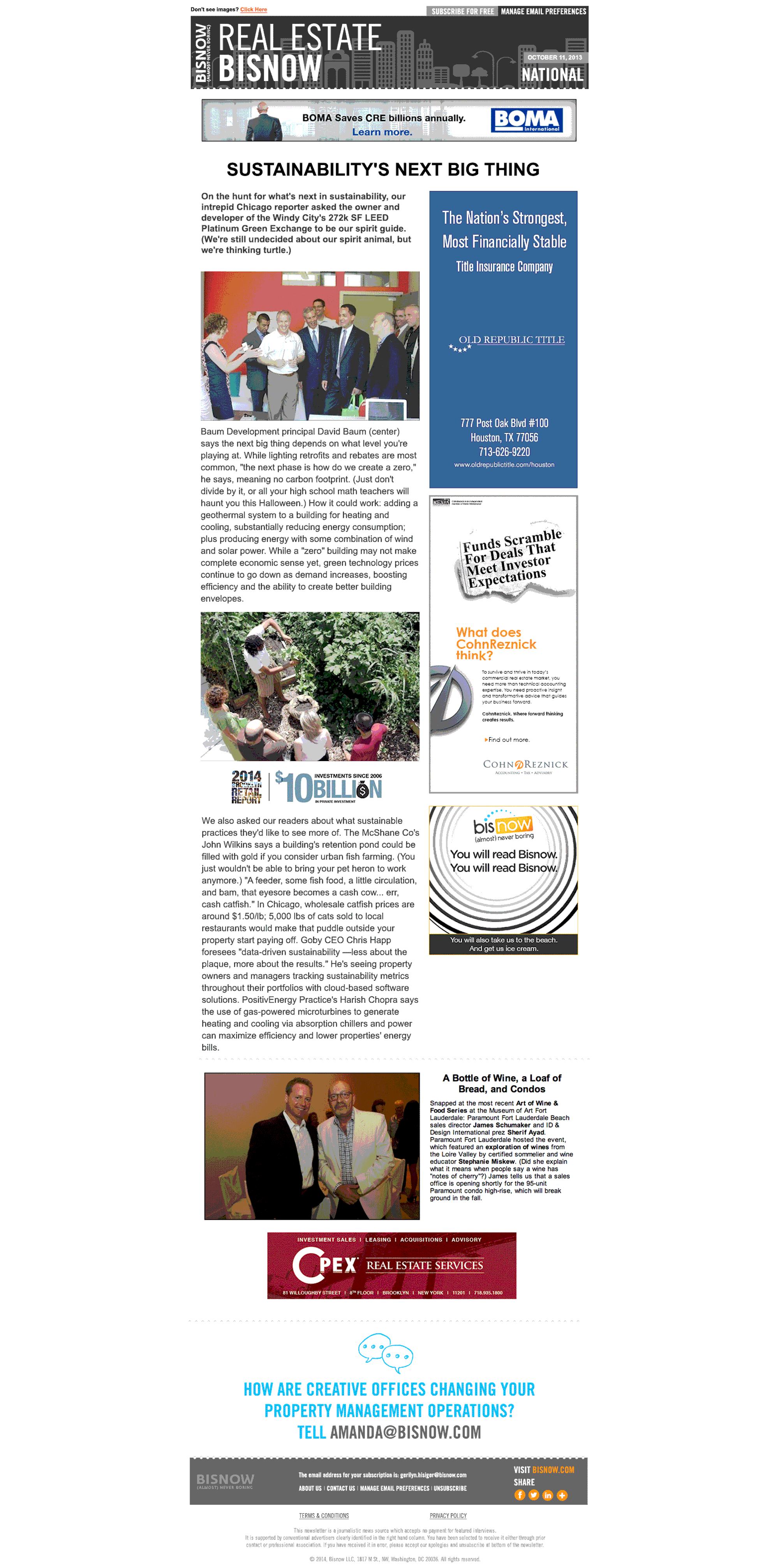 CRE Newsletter Ad