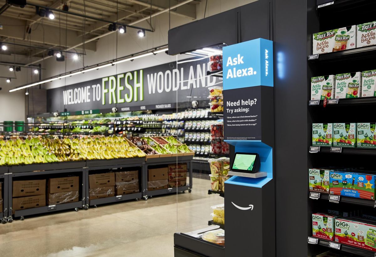 ilk amazon fresh supermarketi