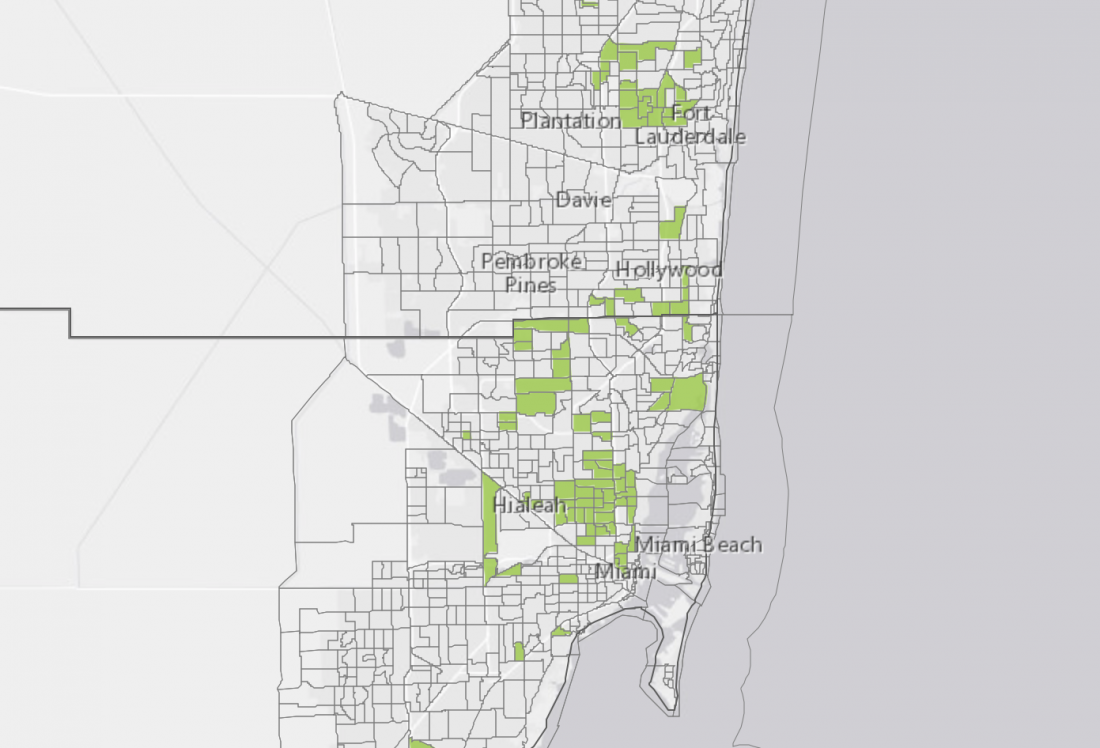 South Florida Investors Get In Position For Opportunity Zones Florida Opportunity Zone Map