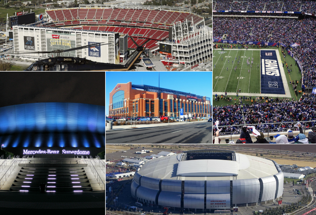 These 5 Stadiums Hosted The Most Recent Super Bowls