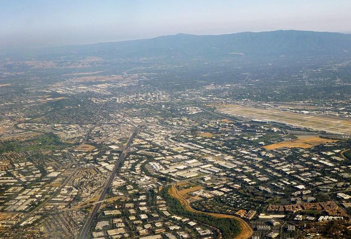 Silicon Valley looking toward San Jose
credit: By Coolcaesar