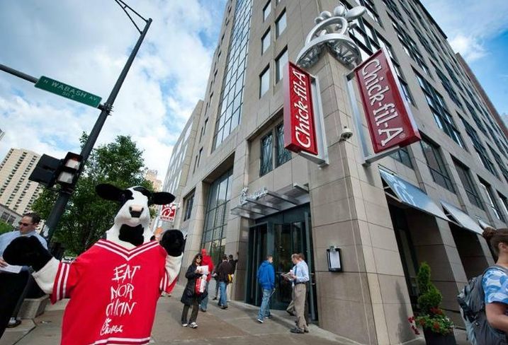 A Chick-fil-A store in Chicago