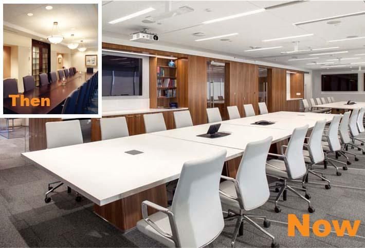 Law Firms Ax Wood Paneled Offices For Small Glass Lined Offices
