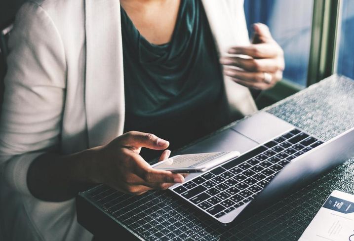 Woman laptop business diversity
