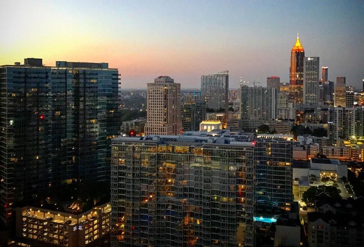 View from North American Properties managing partner Mark Toro’s balcony at The Four Seasons in Midtown Atlanta