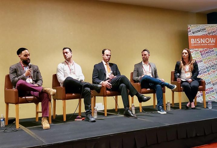 Oak Investment Funds' Erik Murray, Medmen's Chris Ganan, Southern California Coalition's Adam Spiker, Streetsenses' Zach Tindell and Sheppard Mullin's Whitney Hodges discuss the state of cannabis at Bisnow's The SoCal Cannabis CRE Evolution in Los Angelesat the LA Grand Hotel Downtown in downtown Los Angeles