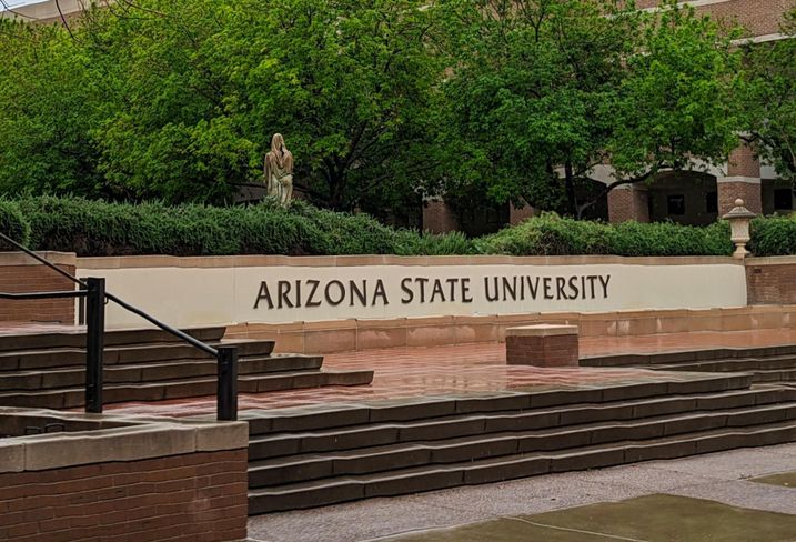 Arizona State University West campus sign.