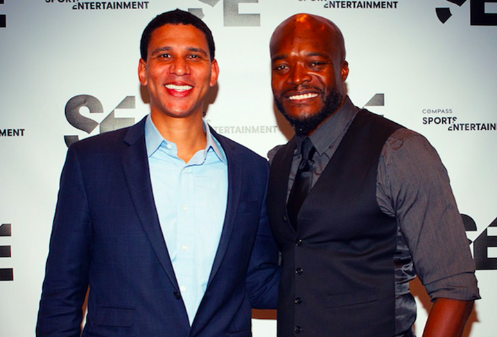 Compass founder, left, Robert Reffkin (L) and Compass Sports and Entertainment Director Kofi Nartey