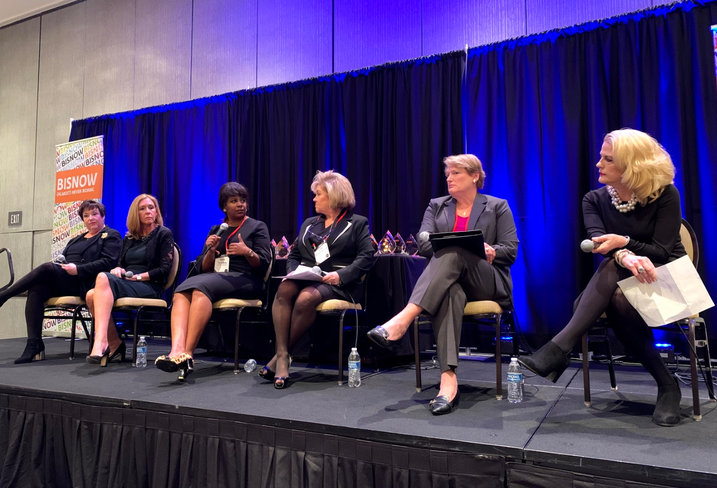 Transwestern Executive Managing Director Jan Sparks, JLL Senior Managing Director Susan Hill, City of Houston Deputy Director of Economic Development Gwen Gwen Tillotson, The Richland Cos. CEO Edna Meyer-Nelson, Veritex Bank Senior Vice President Rhonda Sands, Laughlin Consulting Group CEO Elke Laughlin